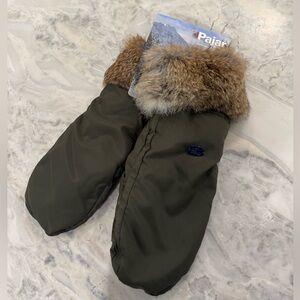 NWT RARE Pajar rabbit fur gloves